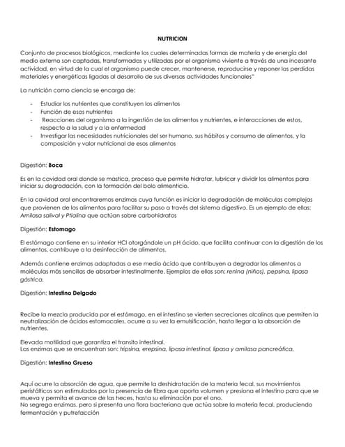 Nutricion