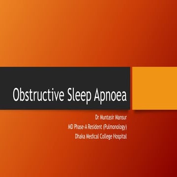 Obstructive sleep apnoea