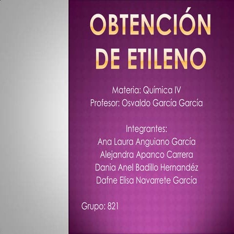 Obtención de etileno