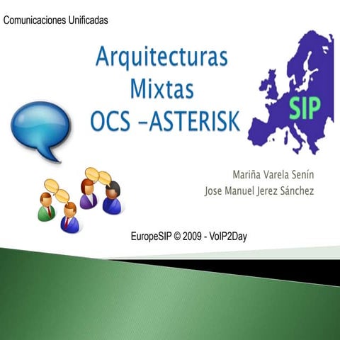 VoIp2Day 2009  - Presentacion Comunicaciones Unificadas  (Asterisk y Microsof...