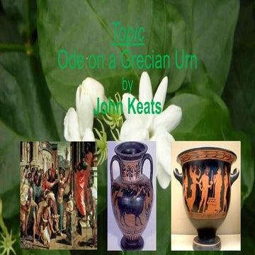 Ode on a grecian urn