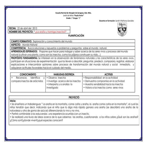 Ok. planificación sarahi villafranca 2° ii