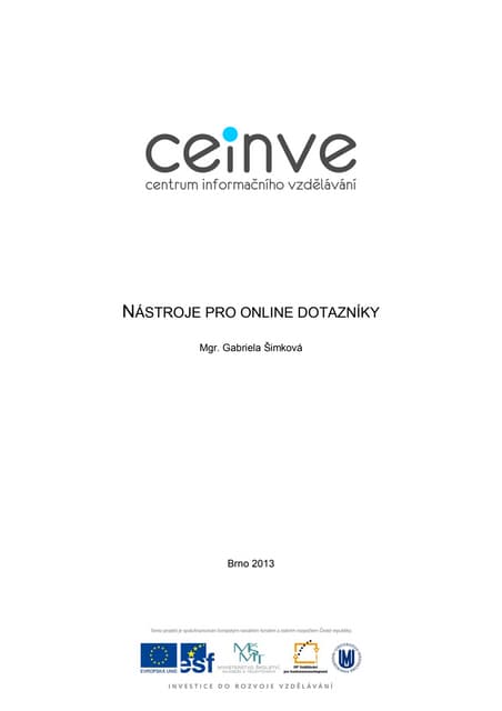 Online dotazniky: studijni text