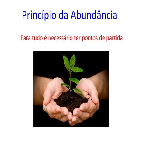 O principio da abundância 