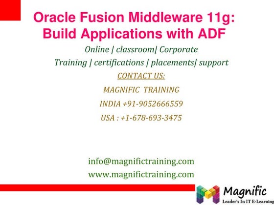 Oracle fusion middleware 11g build applications with adf