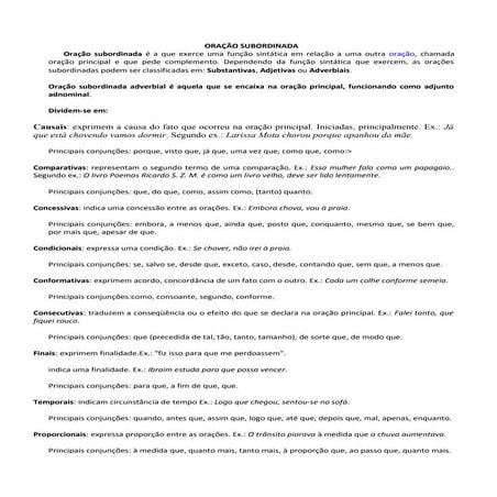 Oração subordinada