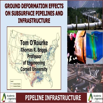 Ground deformation effects on subsurface pipelines and infrastructure