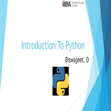 Introduction To Python
