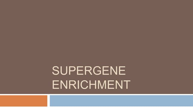 Oxidation supergene enrichment