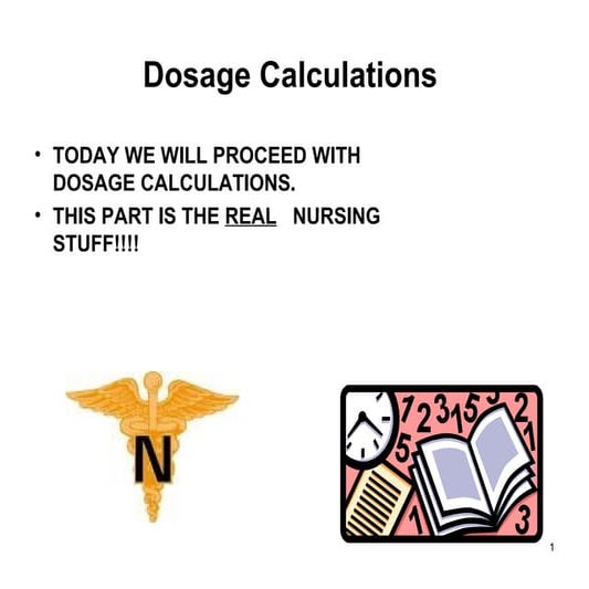 Pa dosage class work part 1 ppt student ppt summer 2011