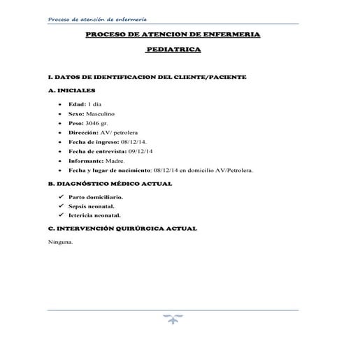 Pae neonatal documente