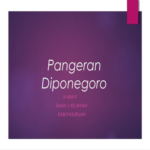 Pangeran diponegoro_SMAN 1 KEJAYAN KAB.PASURUAN