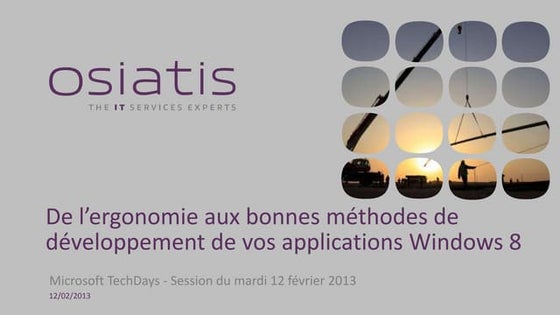 De l’ergonomie aux bonnes méthodes de développement de vos applications Windo...