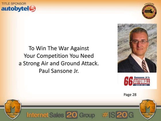 Paul Sansone Jr.: To Win The War Against Your Competition You Need a Strong A...