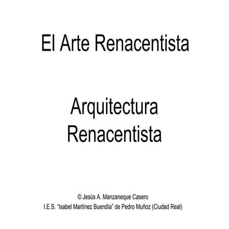 Pdf de la arquitectura renacentista
