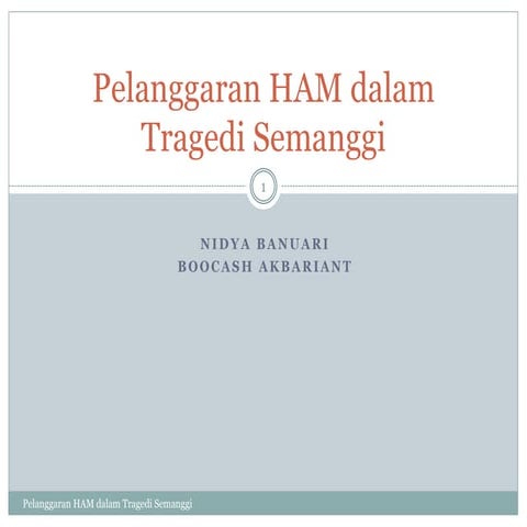 Pelanggaran ham dalam tragedi semanggi