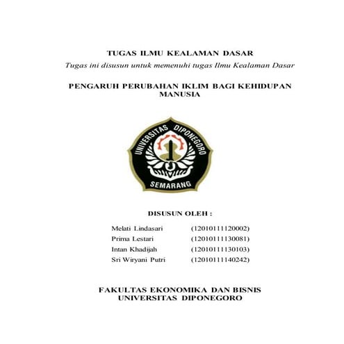 Pengaruh perubahan iklim bagi kehidupan manusia