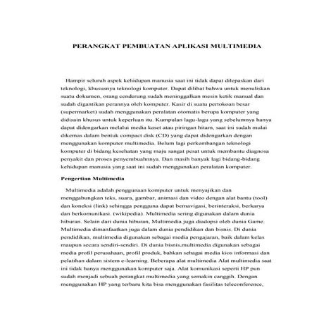 Perangkat pembuatan aplikasi multimedia (tugas softskill 1)