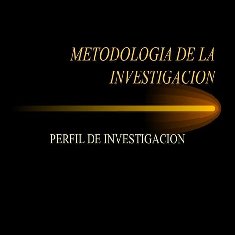 Perfil De Investigacion
