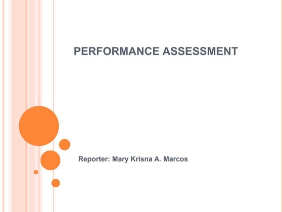 Performance assessment