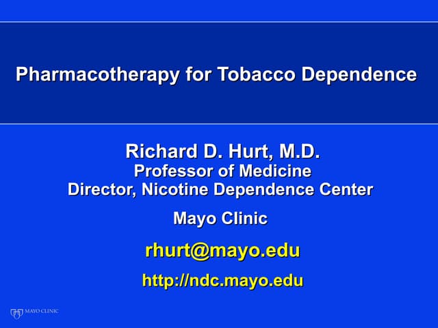 Global Bridges: Pharmacotherapy for Tobacco Dependence