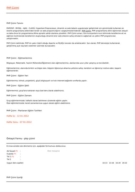 Php cizimi