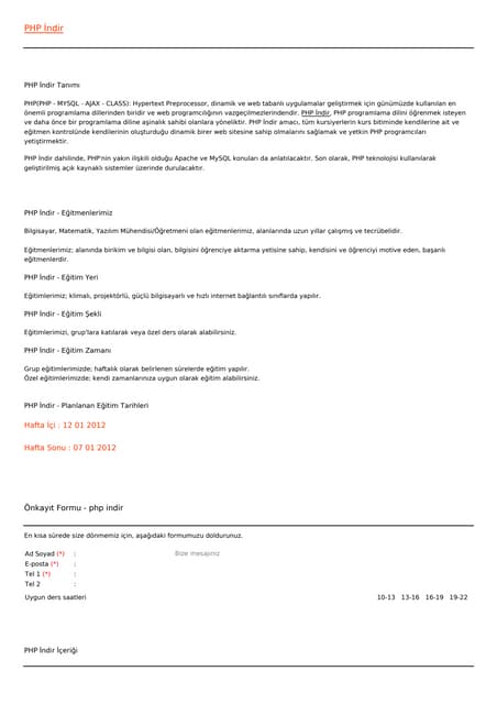 Php indir