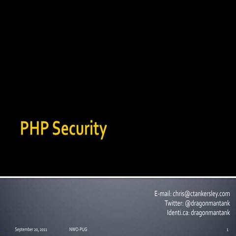 PHP Security Tips