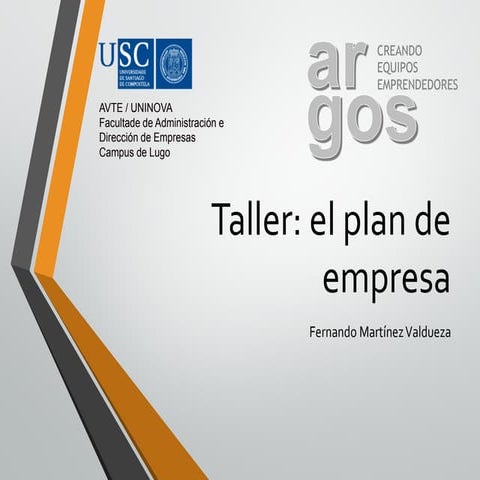 Plan de empresa   ponencia fmv - lugo