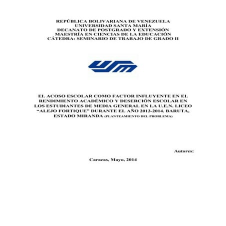 PLANTEAMIENTO DEL PROBLEMA OPERACIONALIZACION VARIABLES 2014