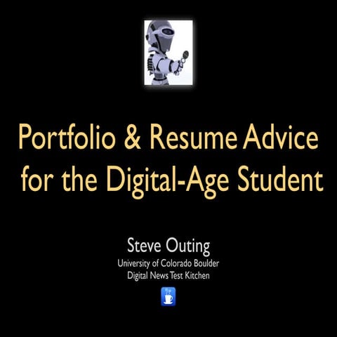 Digital portfolio advice for today's students