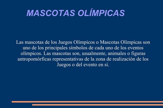 Mascotas Olímpicas
