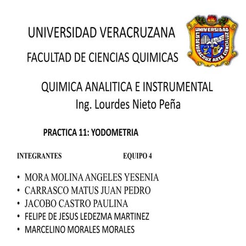 PRACTICA N° 11 YODOMETRÌA