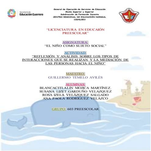 Tipos de Interacciones que se Realizan y Medición de las Personas hacia el Niño 