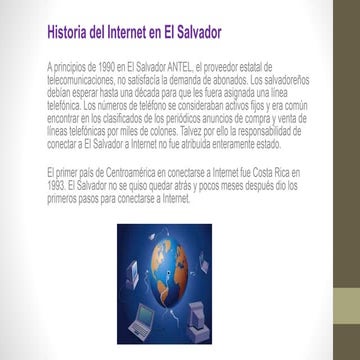 Internet en El Salvador, Historia....