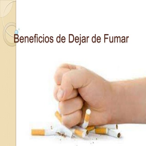 Beneficios de dejar de fumar