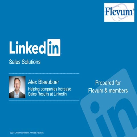 Social selling en social business m.b.v. LinkedIn | 11 november 2015 | Presen...