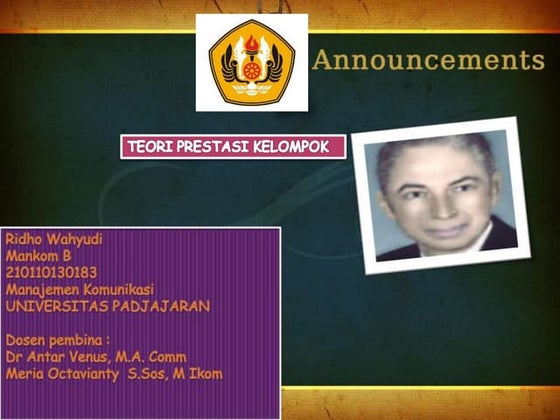 Teori Prestasi Kelompok (Group Achievement Theory)