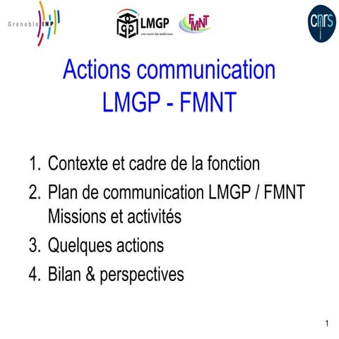 Presentation Corresp.Comm Cnrs 5.6.12