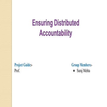 Ensuring Distributed Accountability in the Cloud