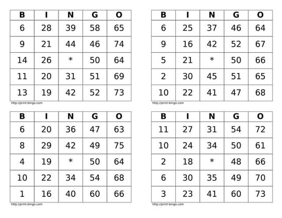 Print bingo-com