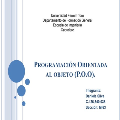 Programacion orientada al objeto