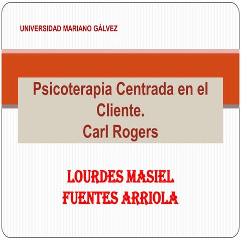 Psicoterapia Centrada En El Cliente