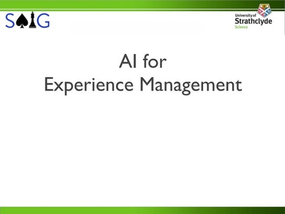 Lecture 7 - Experience Management