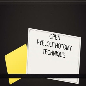 Open Pyelolithotomy