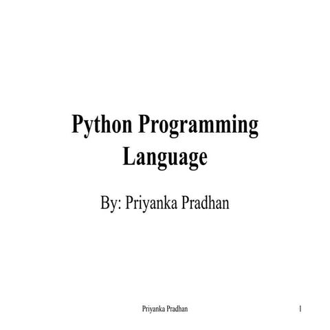programming with python ppt