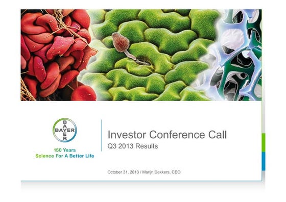 Q3 2013 Investor Conference Call Presentation slides