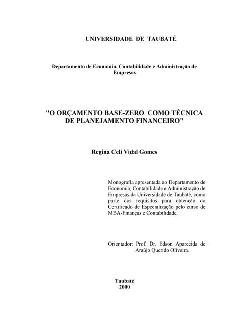 Orçamento base zero