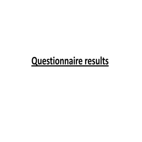 Questionnaire results