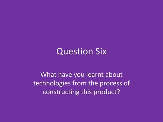 Question Six